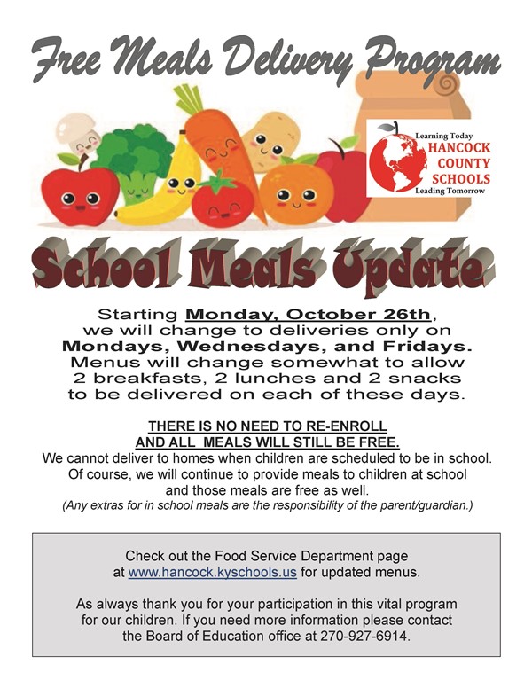 Meal Delivery Program October 2020